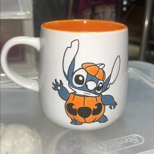 ZB Zrike Brands Disney Stitch Halloween Pumpkin Coffee Mug